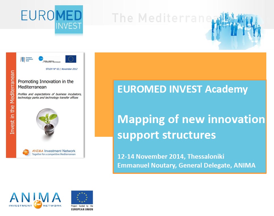 Mapping of new innovation networks in the Mediterranean